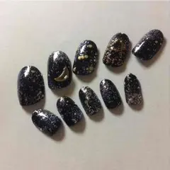 宇宙柄ネイルチップ