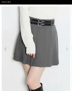 【INGNI】美品❗️2連ベルトプリーツキュロットスカート