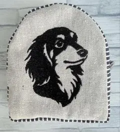 ハンドメイド 刺繍 パピヨン うちの子 犬 ミニリュック型ポーチ - メルカリ