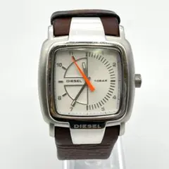 ディーゼル 腕時計 電池交換済 アナログ 3針 レザーベルト ブラウン