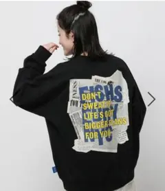 【Fishs Eddy】♥スウェットプルオーバー 【UNISEX]】M ブラック