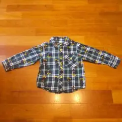 ミッキーマウス柄 チェックシャツ 90cm