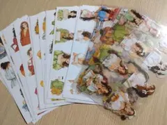 コラージュ　おすそ分け　人物シール