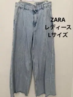 ZARAライトブルー ワイドレッグデニム