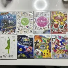 Wii ゲームソフト セット とWiiリモコン4個セットホワイト、ブルー、ピンク