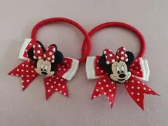 ミニーマウス ヘアゴム 2個セット 上海ディズニー