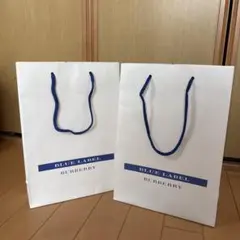 平成 当時 レア BURBERRY BLUE LABEL ショッパー 白 2枚のサムネイル