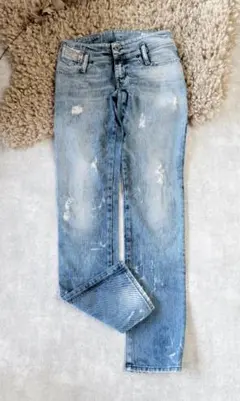 DIESEL MATIC デニム W25 スパンコール　ダメージ　008WW