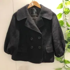 UNTITLED 茶系 ツイード ショートコート サイズ2 上品 秋冬向けのサムネイル