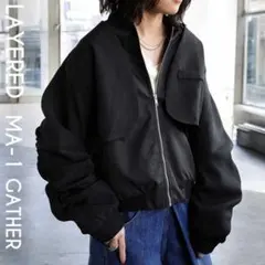 antiqua アンティカ　レイヤード風ブルゾン