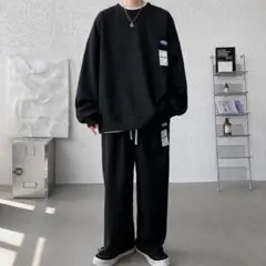 トレーナー 上下セット XL ワッフル生地 ジャージ 長袖 ルームウェア 韓国