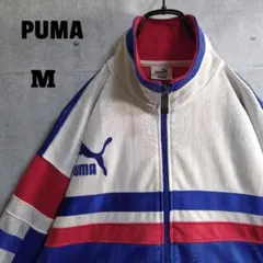 プーマ★90s ヒットユニオン 刺繍ロゴ 切替 トラックジャケット M〜L相当