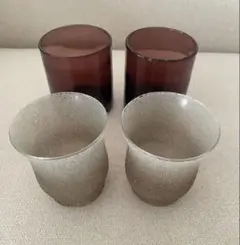 ZARA HOME 気泡ガラス キャンドルホルダー 色違い4個セットのサムネイル