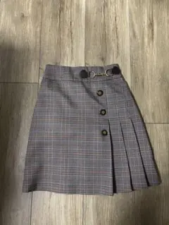 チェック柄プリーツミニスカート