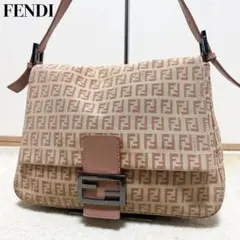 美品　フェンディ　マンマバケット　ワンショルダー　ショルダーバッグ　ズッカ柄