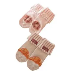 アプレレクールおやつ柄ベビーソックス　ドーナツクロワッサン2足セット