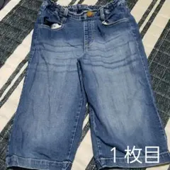 デニムハーフパンツ140センチ２枚セット