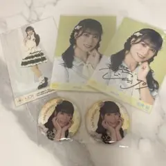 ≒JOY ニアジョイ 髙橋舞 生写真 直筆 ヨリ 缶バッジ ブルーハワイレモン