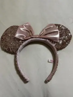 ミニーマウス　カチューシャ　スパンコールピンク
