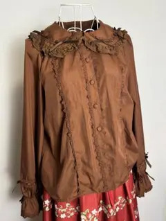 axes femme chalmiere ベイクドベリー　ブラウス　茶色のサムネイル