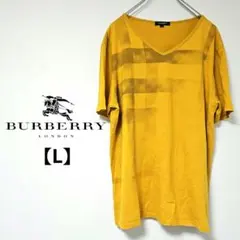 【希少】バーバリーロンドン　 ノバチェック 　Tシャツ　 L 　イエロー