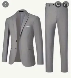 グレー ビジネススーツ セットアップ