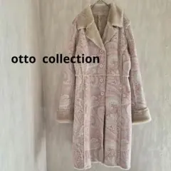 美品 otto collection ペイズリーフェイクファームートンコート