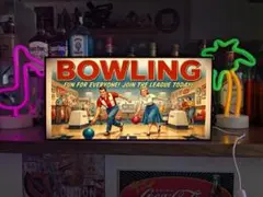 【Lサイズ】ボウリング 遊技場 ゲームセンター 看板 置物 雑貨 ライトBOX Lサイズ】ボウリング 遊技場 ゲームセンター 看板 置物 雑貨 ライトBOX