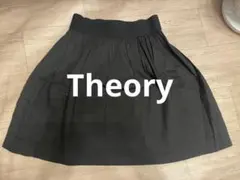 Theoryセオリー Lブラック フレアスカート ひざ丈のサムネイル