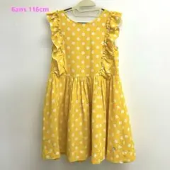 プチバトー　水玉模様　ノースリーブワンピース