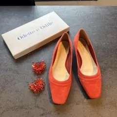 美品！お値下げ中Odette e Odile フラットパンプス 【ビジュー付き】