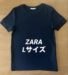 ZARA ミニマルショートスリーブTシャツ ネイビーブルー Lのサムネイル