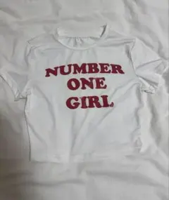 SHEIN NUMBER ONE GIRL クロップドTシャツ