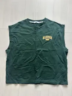 MADISON ノースリーブ Tシャツ ダークグリーン