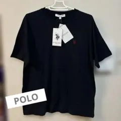 《170cm》メンズMサイズ相当　POLO 刺繍ロゴ　ネイビー　Tシャツ