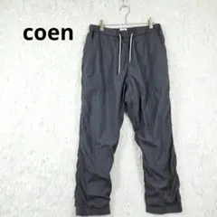 coen コーエン 裏起毛 ナイロンパンツ 暖パン シャカパン グレー Mのサムネイル