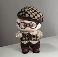 《即日発送》チェック柄のぬい服　LABUBU ラブブ　着せ替え服