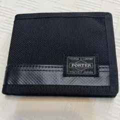 【美品】PORTER ポーター HEAT ヒート 二つ折り財布 黒 ブラックのサムネイル