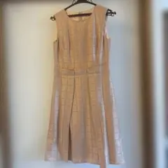 EPOCAノースリーブひざ丈ワンピース ピンクベージュ