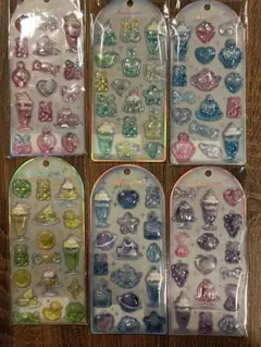 【クリアジェムステッカーウォーターシール 】6枚コンプリートクーリア正規品