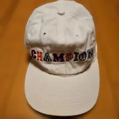 CHAMPION 刺繍ロゴ ホワイトキャップ