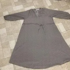 【メルローズ】ロングフレア ワンピース 裾 長袖