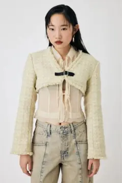 MOUSSY BELTED TWEED ボレロ