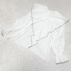 AuieF アウィーエフ フリル ブラウス フレア ビッグカラー