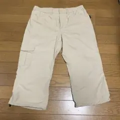 ベージュ カーゴハーフパンツドローコード付き IGNIO股上27cm股下48cm