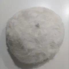美品　ファー　ベレー帽　白　オフホワイト