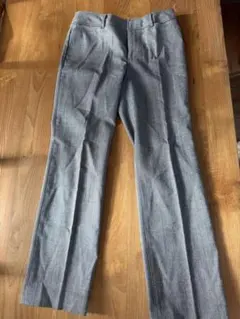 グレー ウールブレンド スラックス