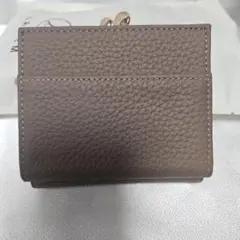 LASIEM ブラウンレザー 三つ折り財布