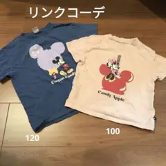 ミッキー・ミニー Tシャツ 120・100サイズ 2枚セット