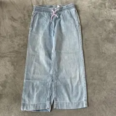 ライトブルー ワイドパンツ 120 女の子　キッズ　ズボン